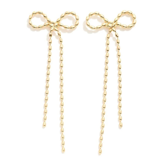 Little Gold Bow Earrings
