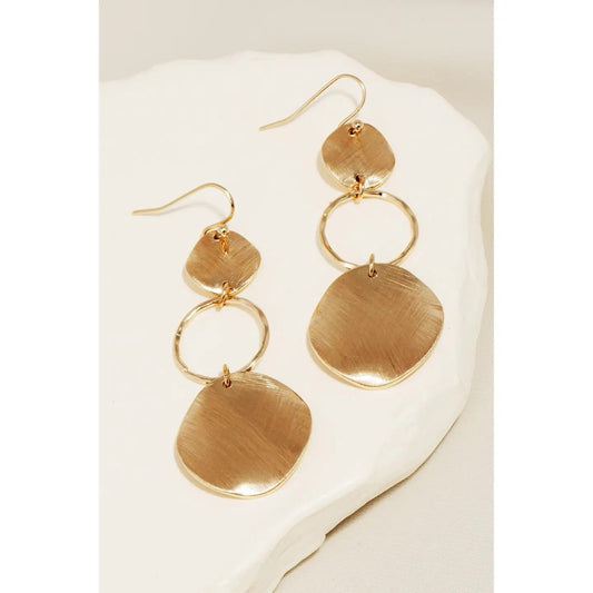 Brushed Coin Earrings