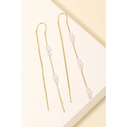 Pearl Threader Earrings