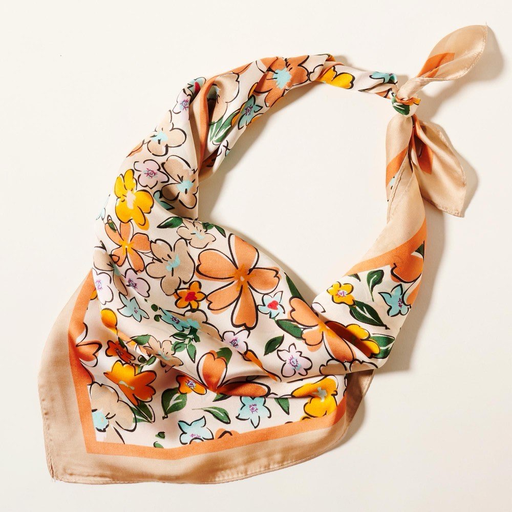 Flower Print Scarf Bandana