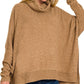 Brushed Cowl Neck Poncho