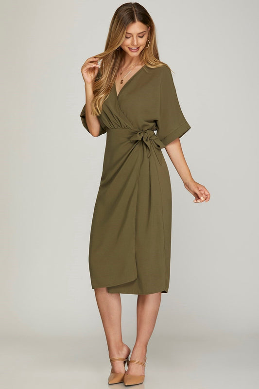 Olive Twist Dress