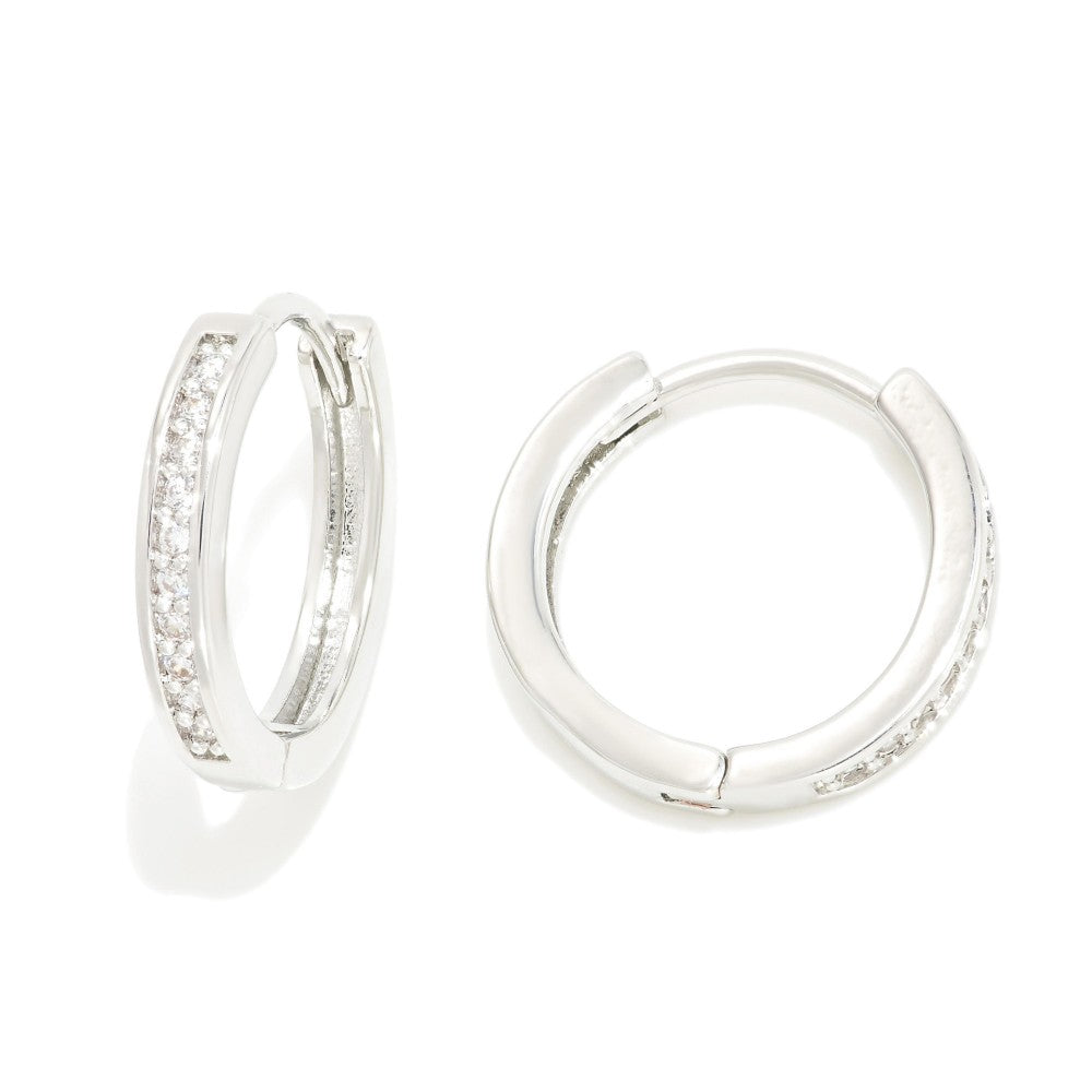 White Gold Hoop Earrings