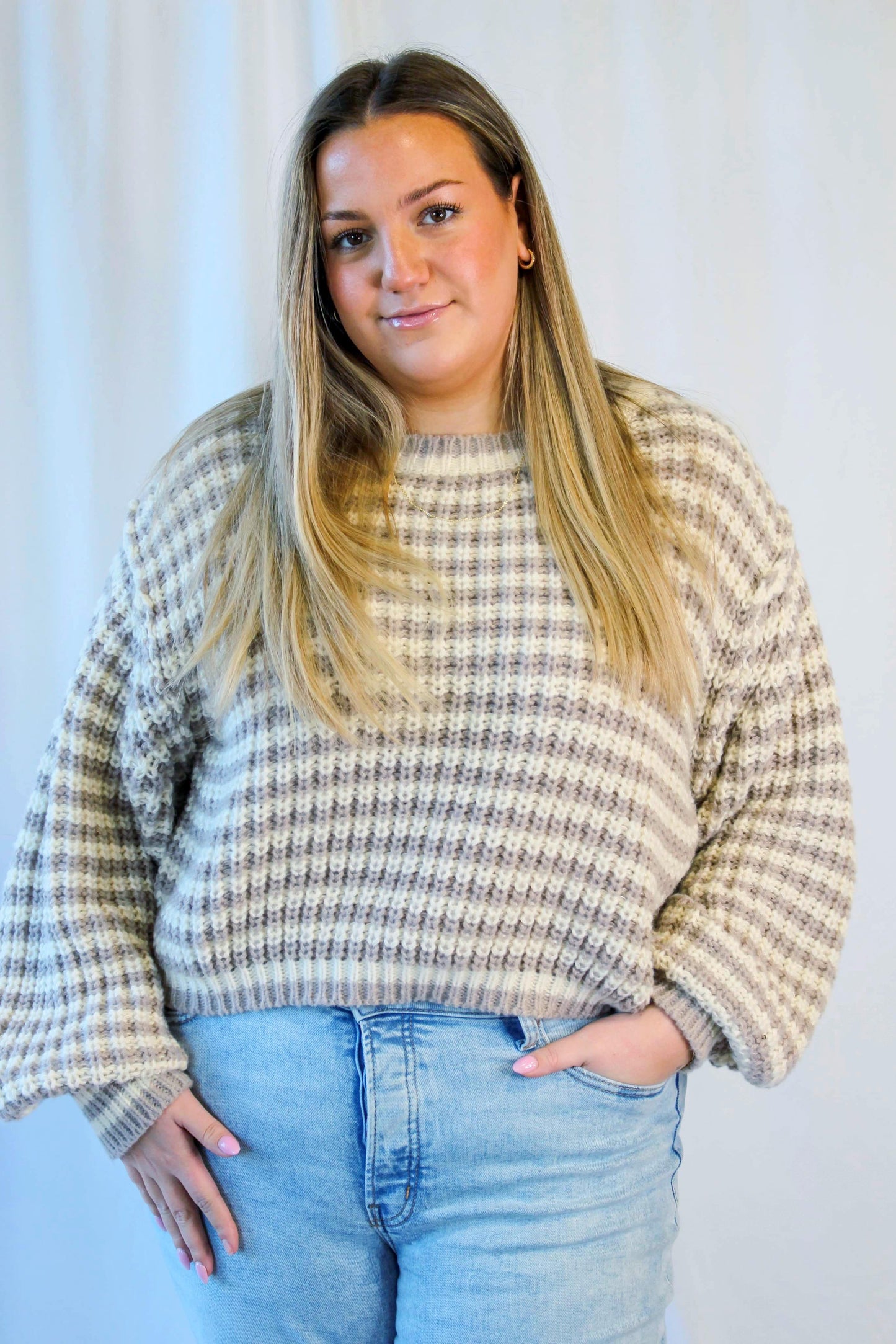 Cropped Knit Sweater