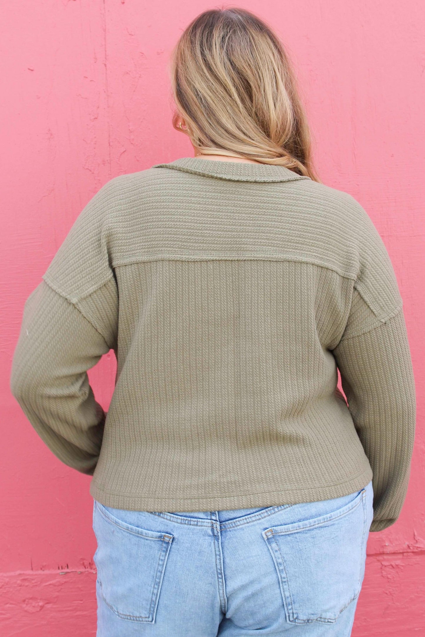 Olive Weave Sweater