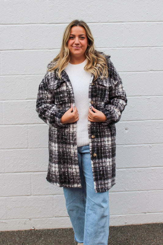 Black Plaid Shacket