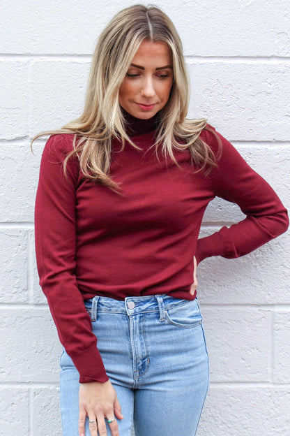 Subtle Fit Turtleneck Top