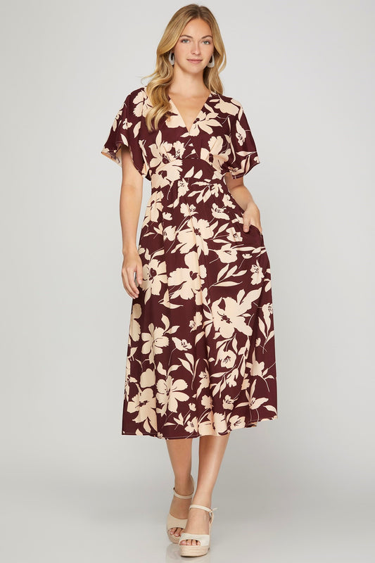 Fall Sangria Midi Dress