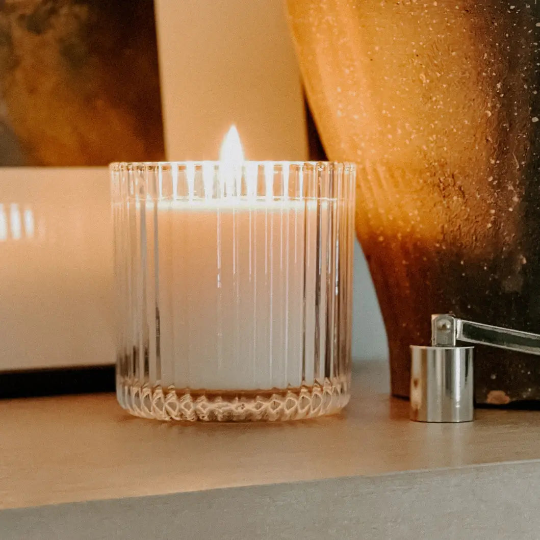 Fluted Ribbed Candle